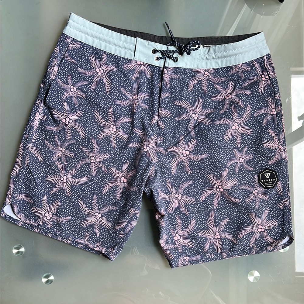 Men's Vissla Boardshort - Navy & Light Pink